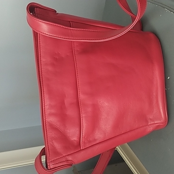 First Edition Red Leather Crossbody Bag - Picture 3 of 9